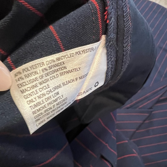 La Ligne x Target Trousers Wide Leg Pants Side Stripe Navy Red Women size 2X - Picture 7 of 8